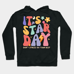 It’s Staar Day Don’t Stress Retro Groovy Testing day Teacher Hoodie